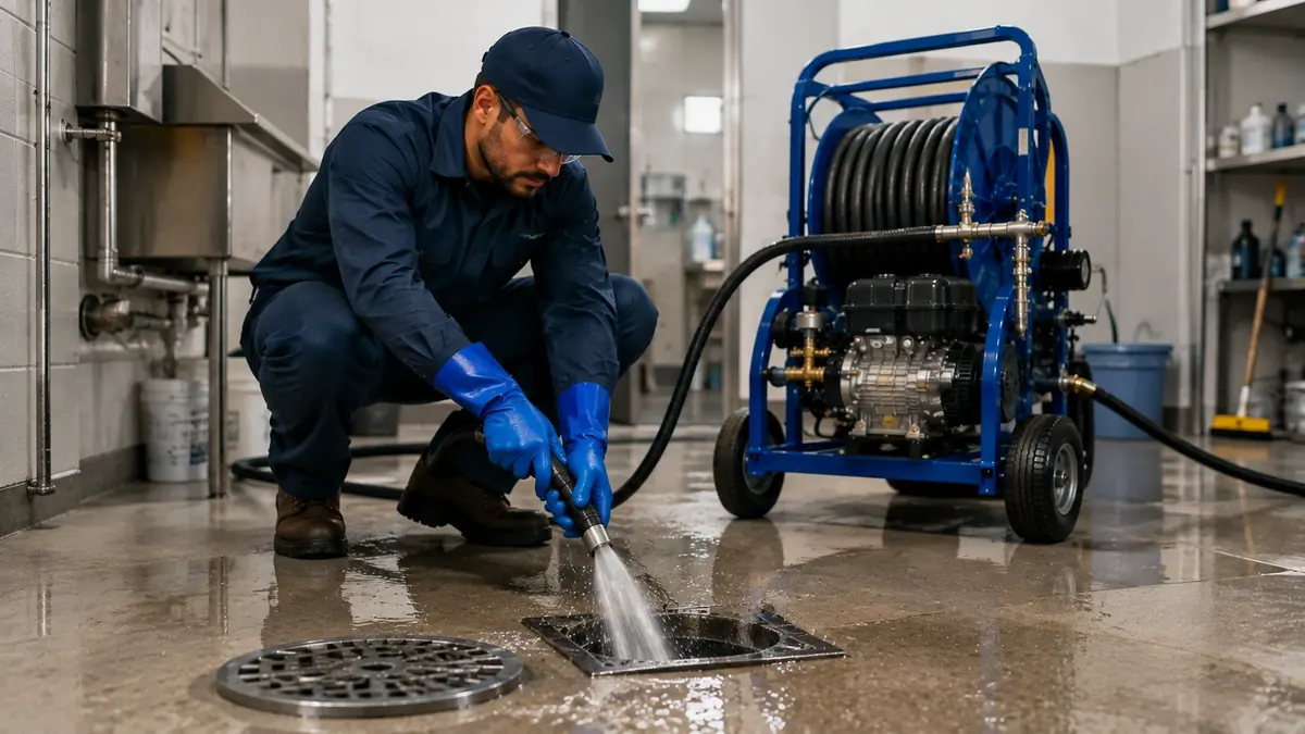 Floor Drain Hydro Jet Cleaning in Bonita