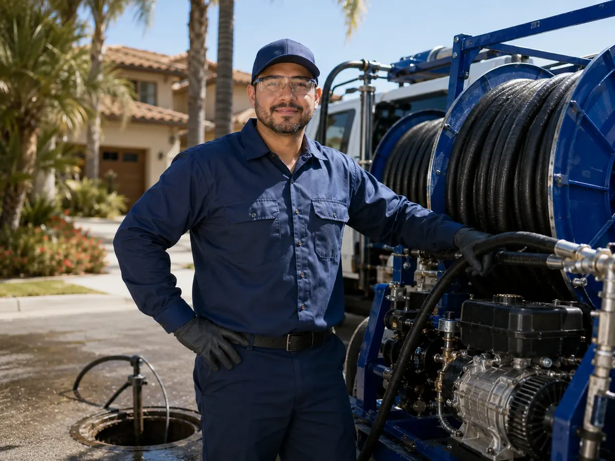 Hydro jet sewer cleaning in Bonita